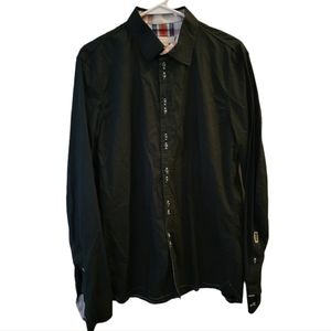 Diesel Black Button Down Shirt Size Large